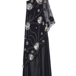 FW25-D-1023-Black-44 raisa_vanessa one-shouldered-black-sequined-chiffon-dress-with-patent-flowers