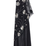FW25-D-1023-Black-44 raisa_vanessa one-shouldered-black-sequined-chiffon-dress-with-patent-flowers