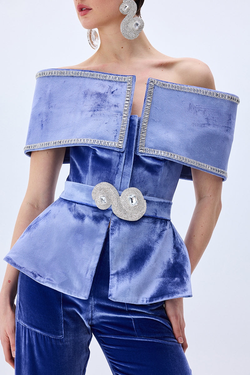 FW25-J-1007-Indigo-38 raisa_vanessa indigo-velvet-jacket-with-crystal-belt-and-borders