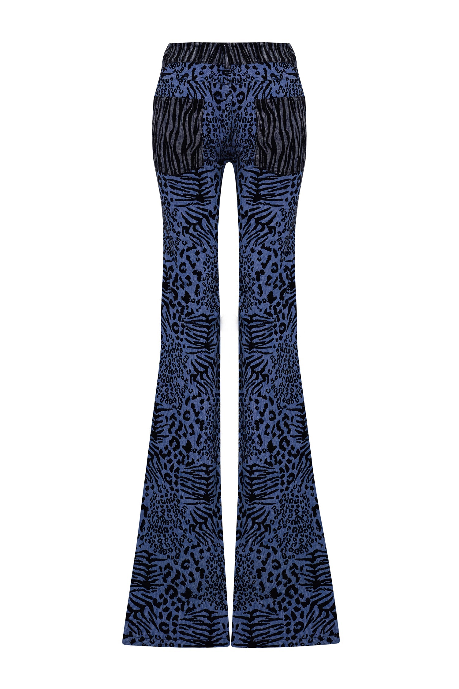 leopard-velvet-printed-denim-flare-pants raisa_vanessa leopard-velvet-printed-denim-flare-pants