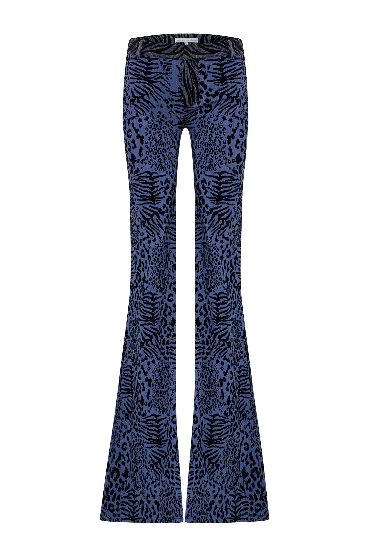 leopard-velvet-printed-denim-flare-pants raisa_vanessa leopard-velvet-printed-denim-flare-pants