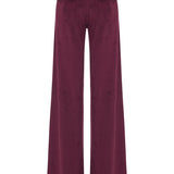 burgundy-suede-wide-leg-pants-with-rv-stamped-button-detailed-belt raisa_vanessa burgundy-suede-wide-leg-pants-with-rv-stamped-button-detailed-belt