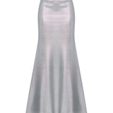 Metallic Knitted Maxi Skirt