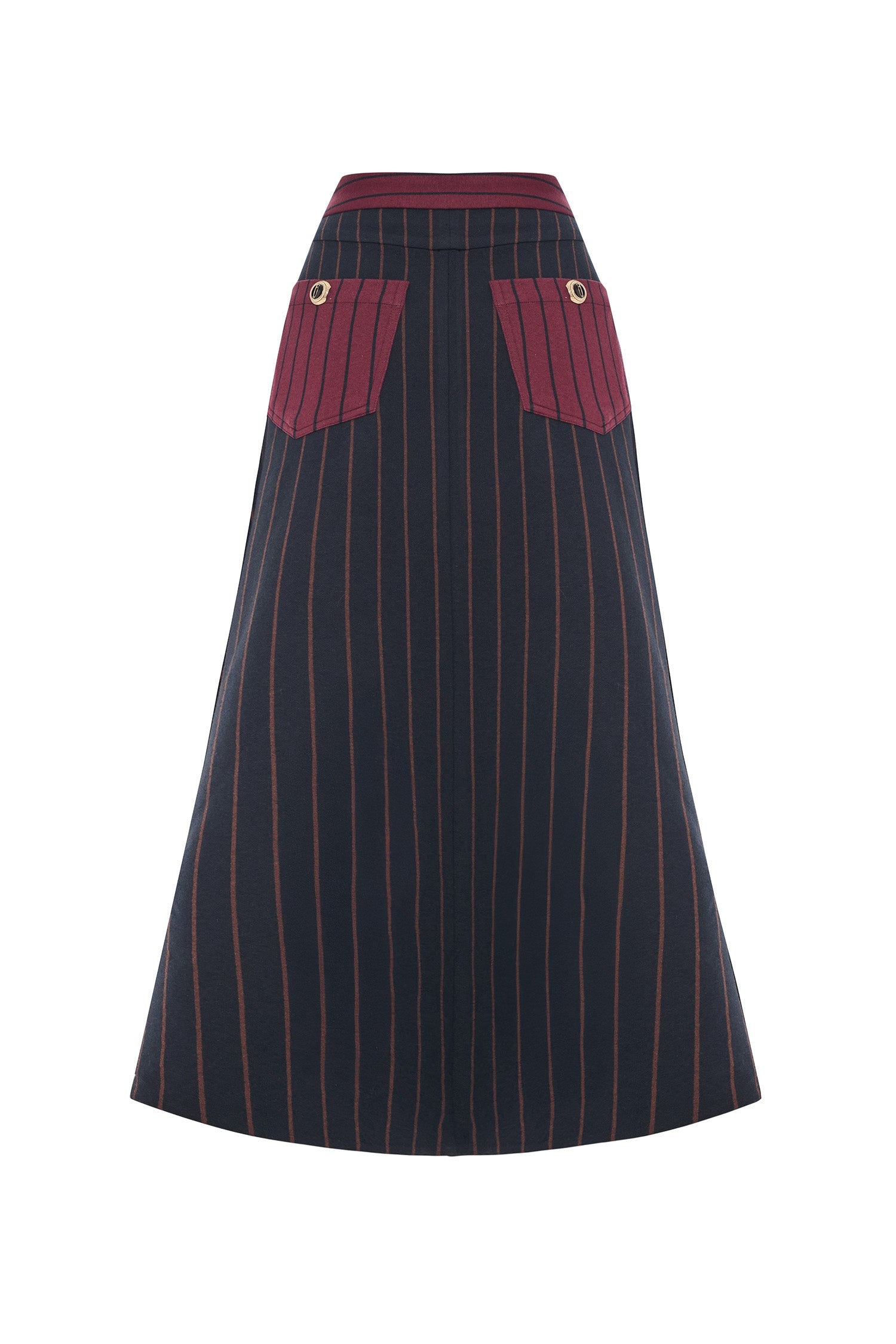 FW25-S-1011-Navy-44 raisa_vanessa navy-burgundy-knitted-stretchy-skirt