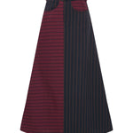 FW25-S-1011-Navy-42 raisa_vanessa navy-burgundy-knitted-stretchy-skirt