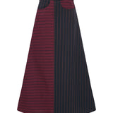 FW25-S-1011-Navy-42 raisa_vanessa navy-burgundy-knitted-stretchy-skirt