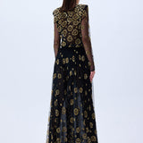 Tulle Transparent Top With Leopard Sequin
