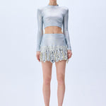 Metallic Knitted Top
