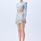 Metallic Knitted Top
