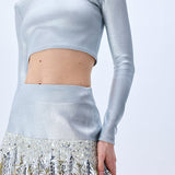 Metallic Knitted Top