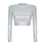 Metallic Knitted Top
