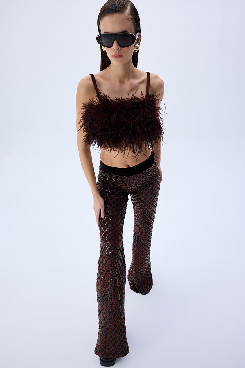 FW25-P-1011-Brown-38 raisa_vanessa brown-sequined-net-flare-pants-with-velvet-lining