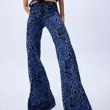 Leopard Velvet Printed Denim Corset