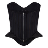Black Structural Satin Corset