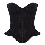 Black Structural Satin Corset