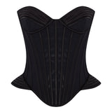 Black Structural Satin Corset