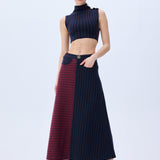 FW25-T-1024-Navy-34 raisa_vanessa navy-burgundy-knitted-stretch-halter-neck-crop-top