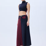 FW25-T-1024-Navy-36 raisa_vanessa navy-burgundy-knitted-stretch-halter-neck-crop-top