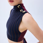 FW25-T-1024-Navy-40 raisa_vanessa navy-burgundy-knitted-stretch-halter-neck-crop-top