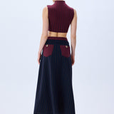 FW25-T-1024-Navy-42 raisa_vanessa navy-burgundy-knitted-stretch-halter-neck-crop-top
