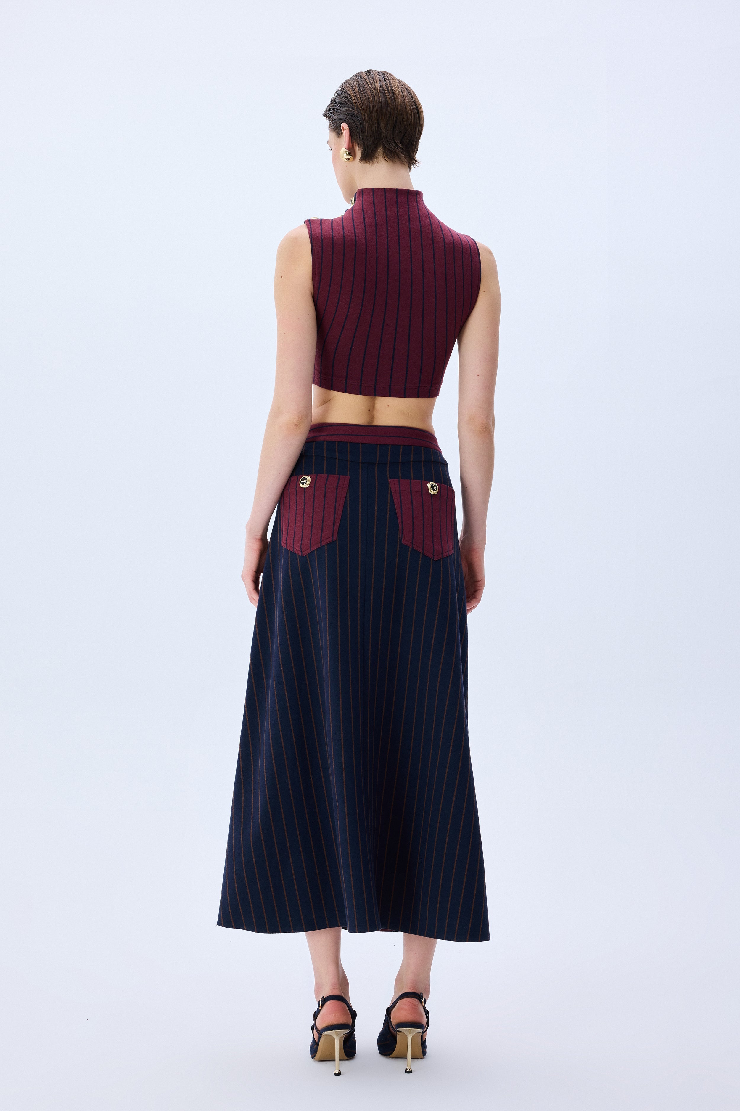 FW25-T-1024-Navy-42 raisa_vanessa navy-burgundy-knitted-stretch-halter-neck-crop-top