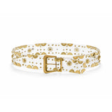 Transparent Belt with Gold Metal Embellishments