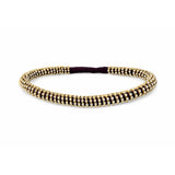 Gold Crystal Embellished Burgundy Headband