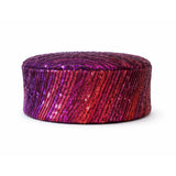 Burgundy Sequin Embellished Hat