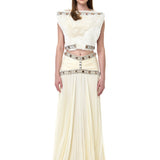 Fur Top With Crystal Accessory Detail