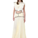 Fur Top With Crystal Accessory Detail