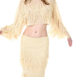 Pearl Embroidered Fringe Detailed Top