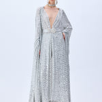 HC25-T-1001-Silver-34 raisa_vanessa chiffon-silver-fully-sequined-kaftan-with-crystal-belt