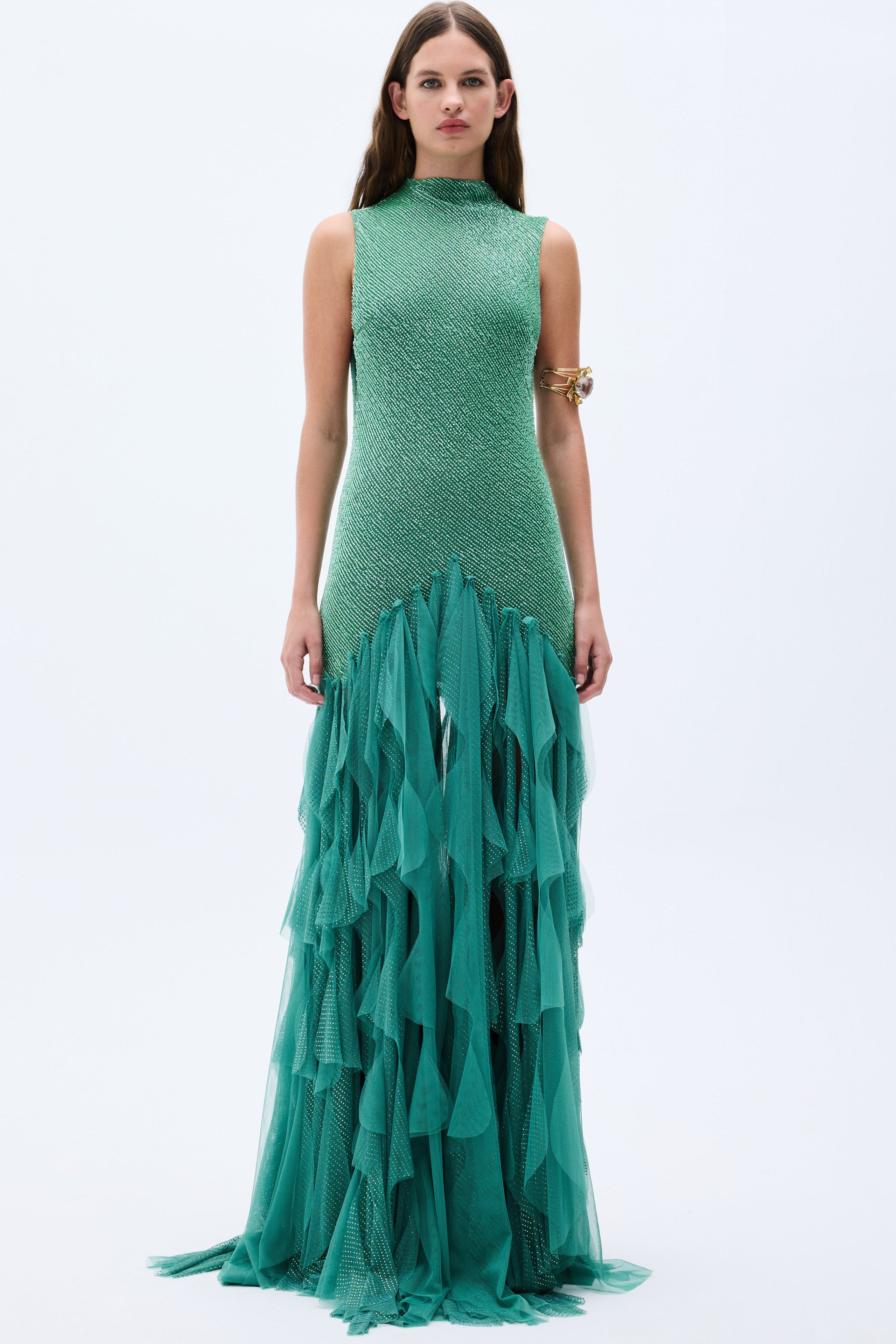 SS25-D-1024-green-34 raisa_vanessa green-sequined-net-gown-with-stone-embellished-laser-cut-fringes