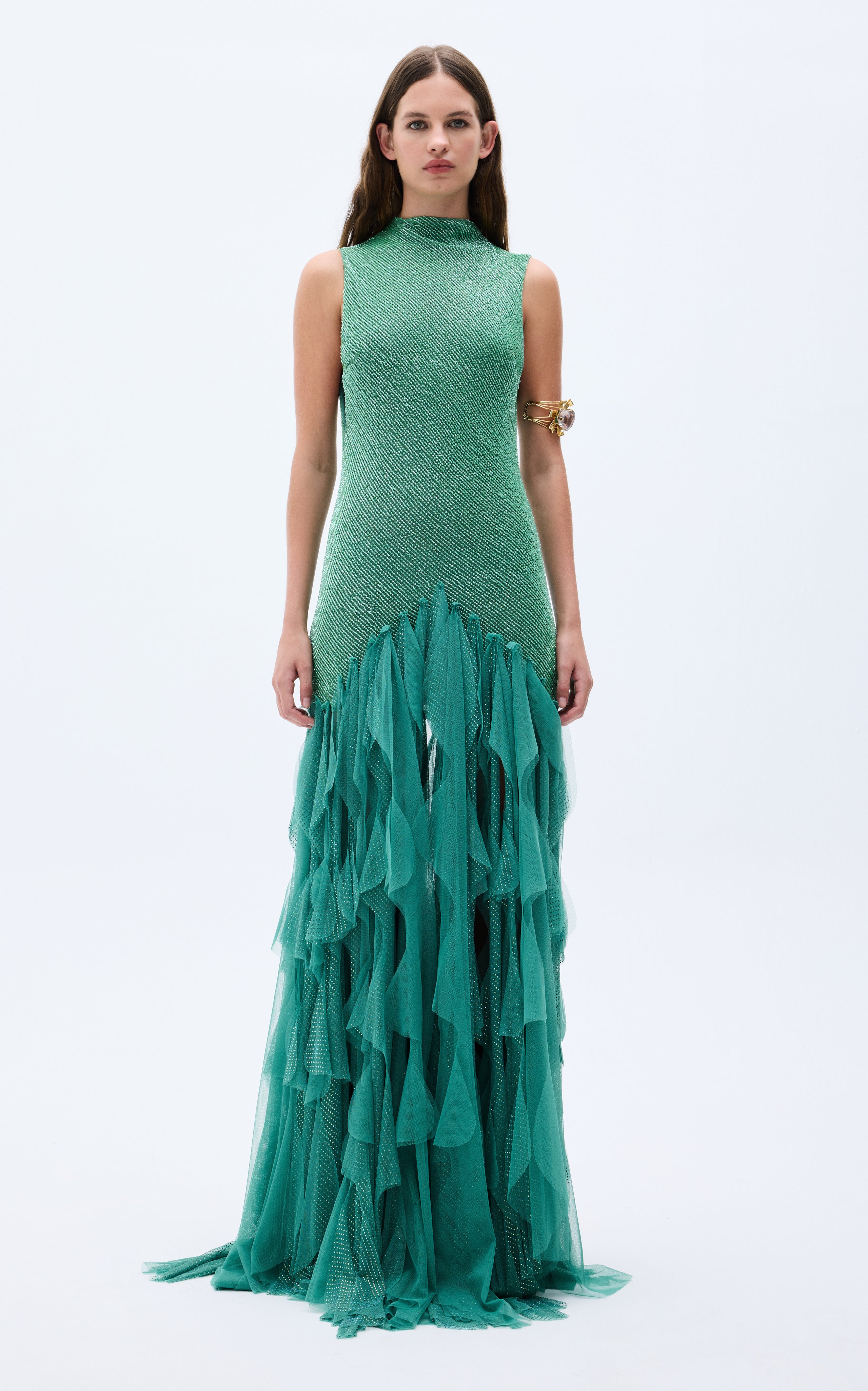 SS25-D-1024-green-34 raisa_vanessa green-sequined-net-gown-with-stone-embellished-laser-cut-fringes