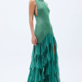 SS25-D-1024-green-36 raisa_vanessa green-sequined-net-gown-with-stone-embellished-laser-cut-fringes