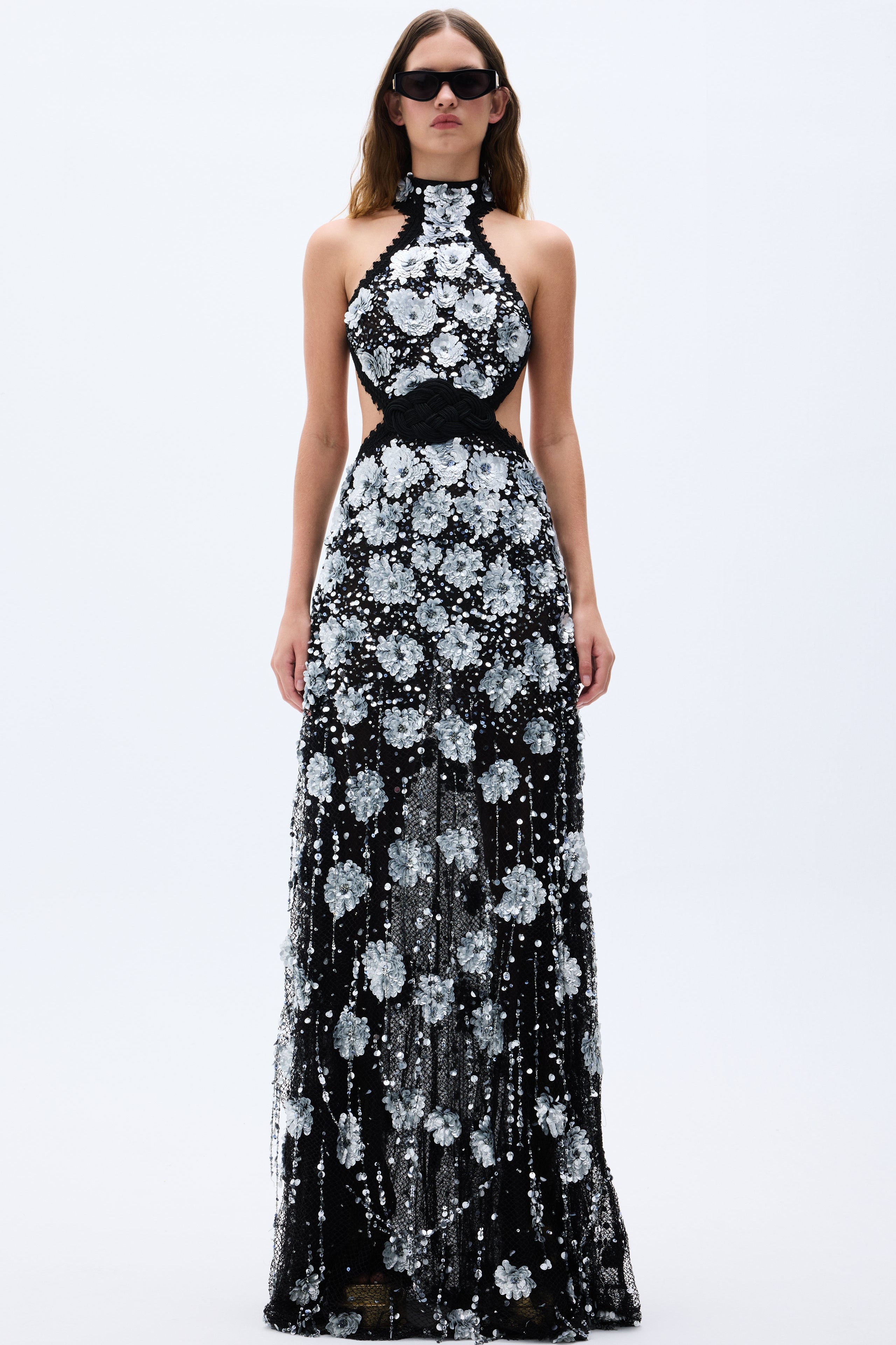 SS25-D-1035-black-34 raisa_vanessa flower-shaped-sequin-embroidered-black-net-gown-with-handmade-belt-detail