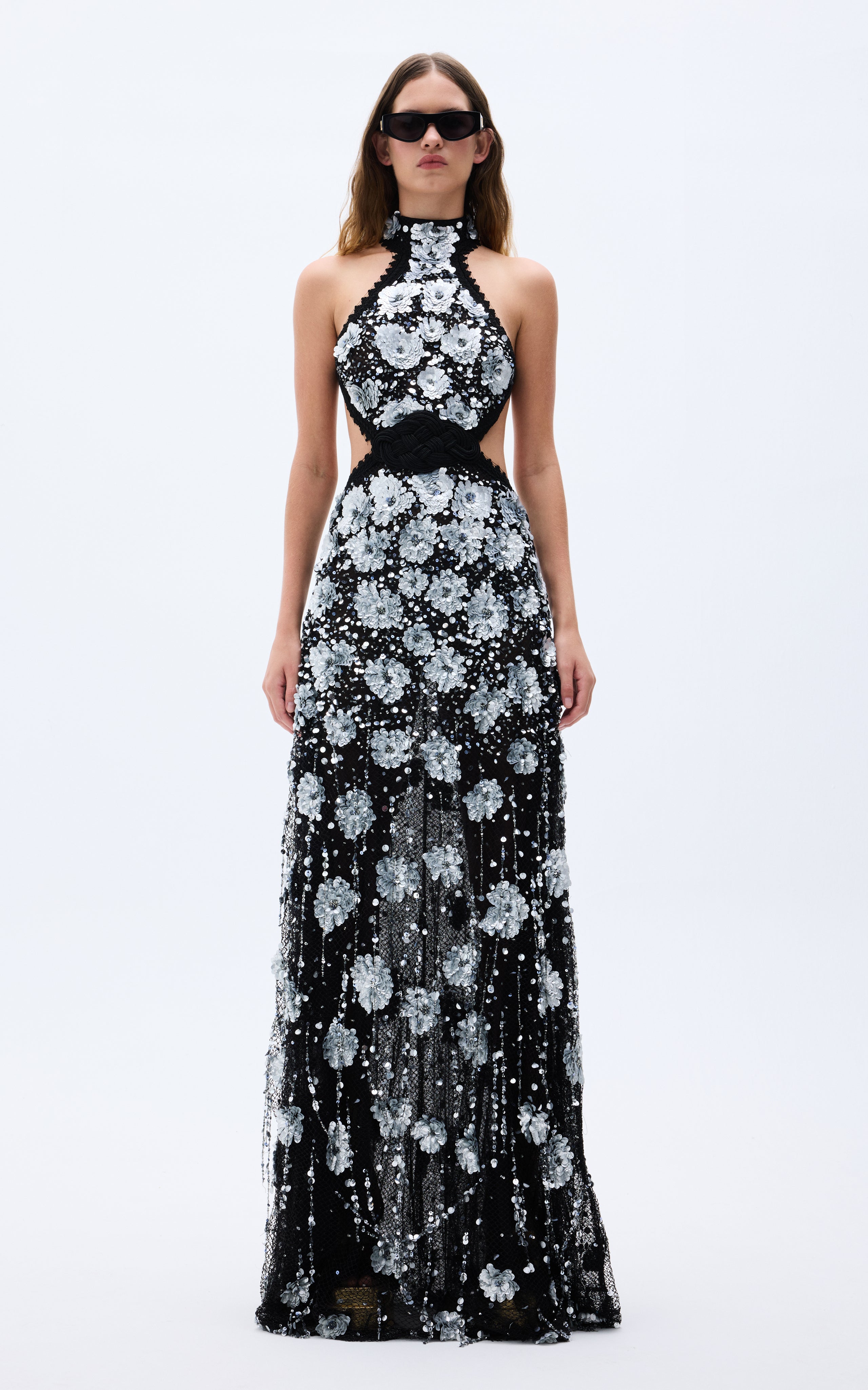 SS25-D-1035-black-34 raisa_vanessa flower-shaped-sequin-embroidered-black-net-gown-with-handmade-belt-detail
