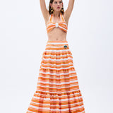 Orange Marine Maxi Skirt