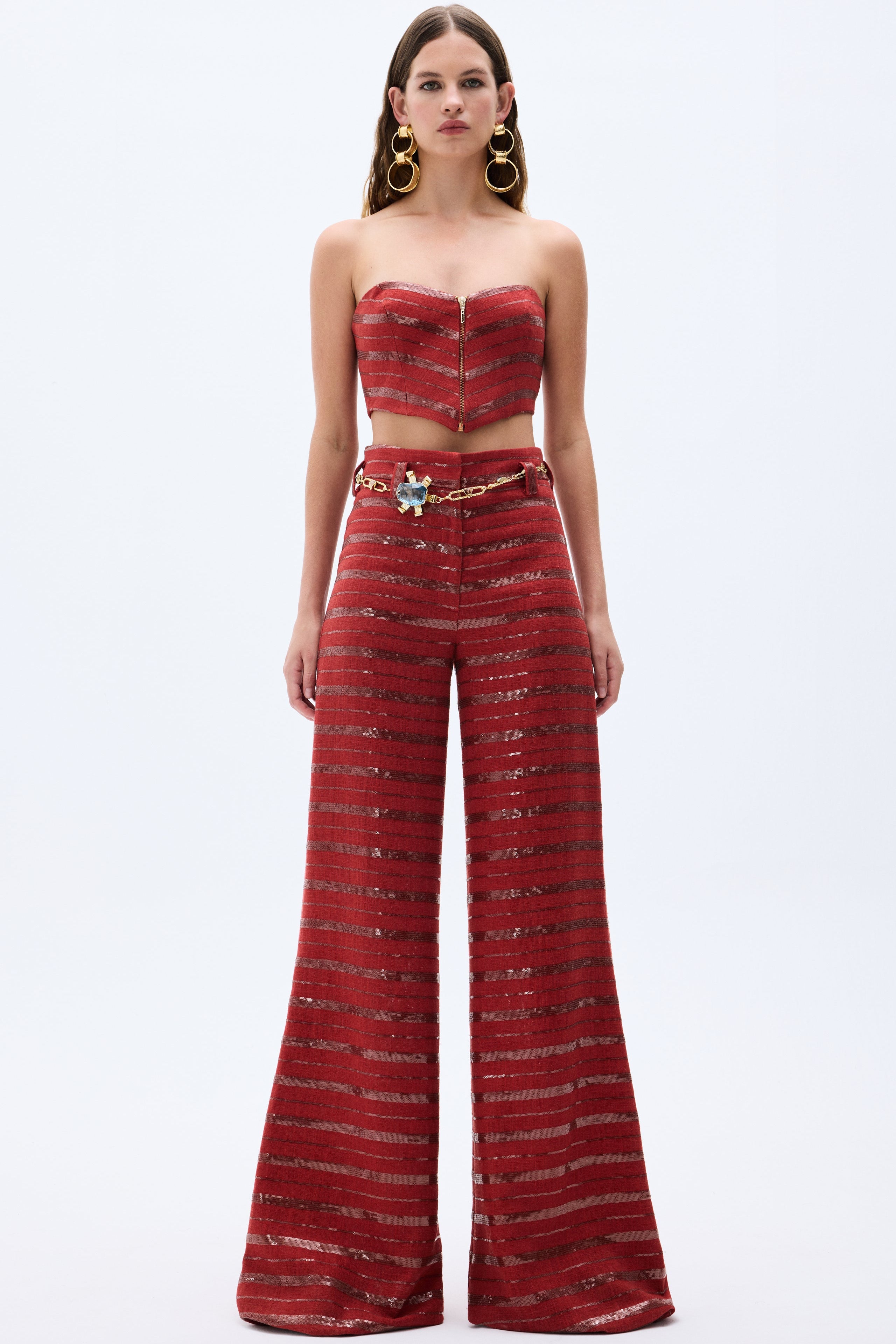 SS25-T-1008-brick-34 raisa_vanessa brick-linen-corset-top-with-sequined-stripes