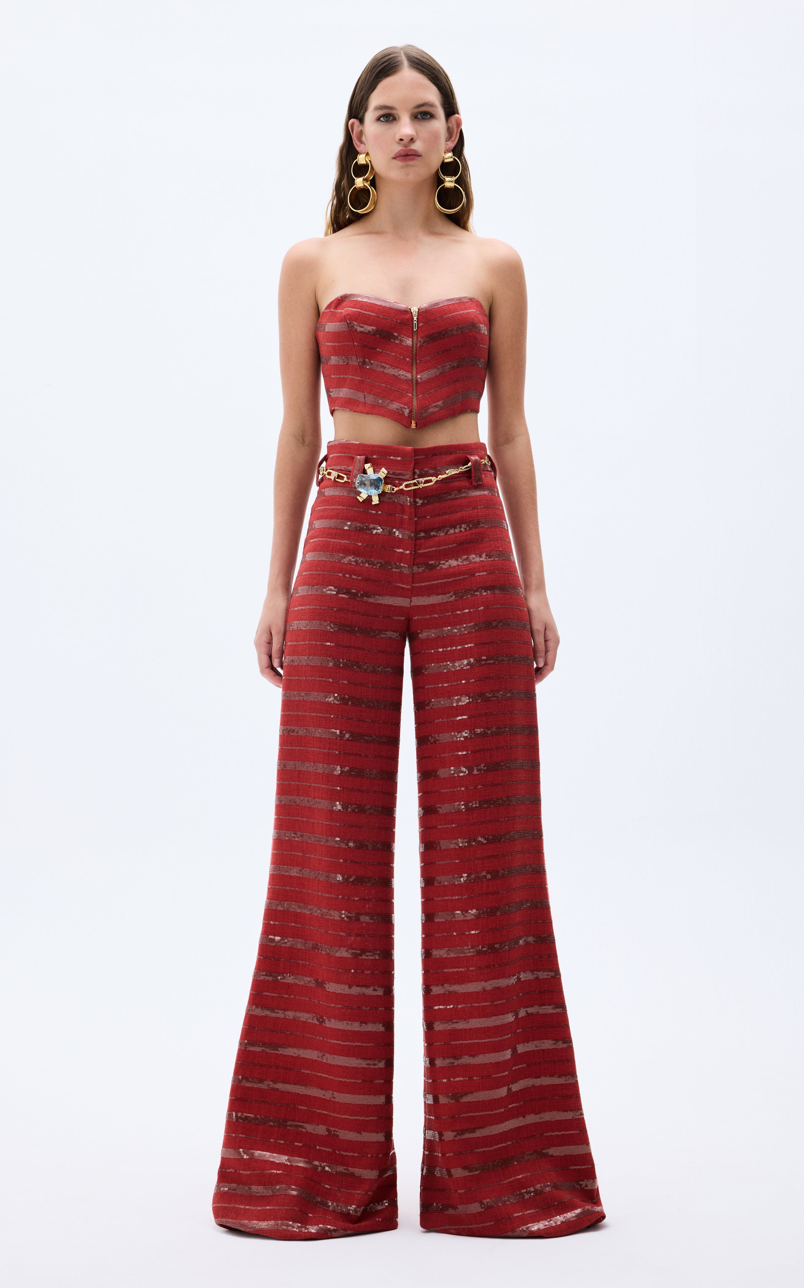 SS25-T-1008-brick-34 raisa_vanessa brick-linen-corset-top-with-sequined-stripes