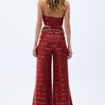 SS25-T-1008-brick-44 raisa_vanessa brick-linen-corset-top-with-sequined-stripes