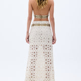 Brode Crop Top With Embroidery Strip Detail