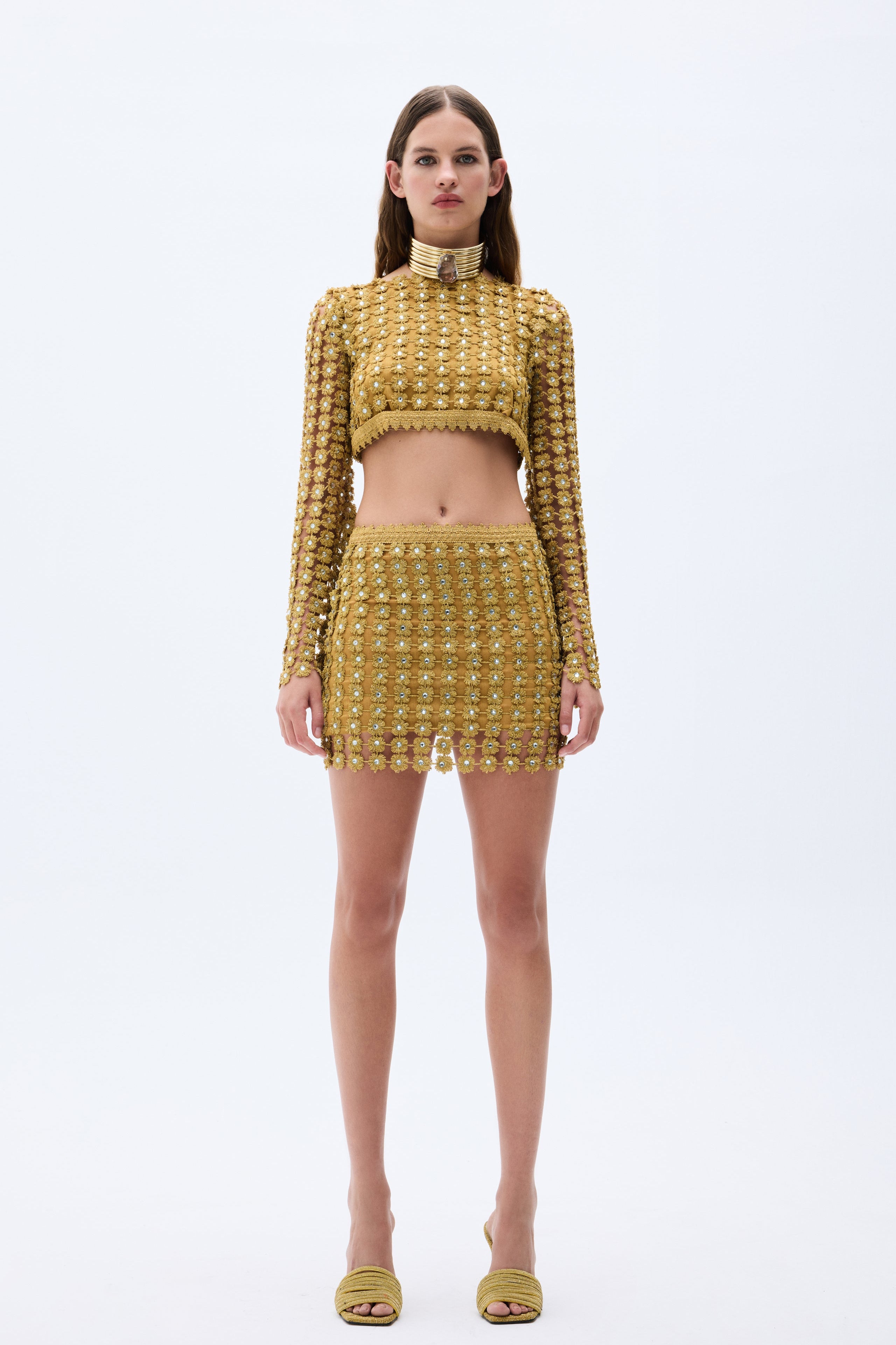 SS25-T-1013-gold-34 raisa_vanessa gold-flower-embroidered-crystal-detailed-crop-top-with-long-sleeves