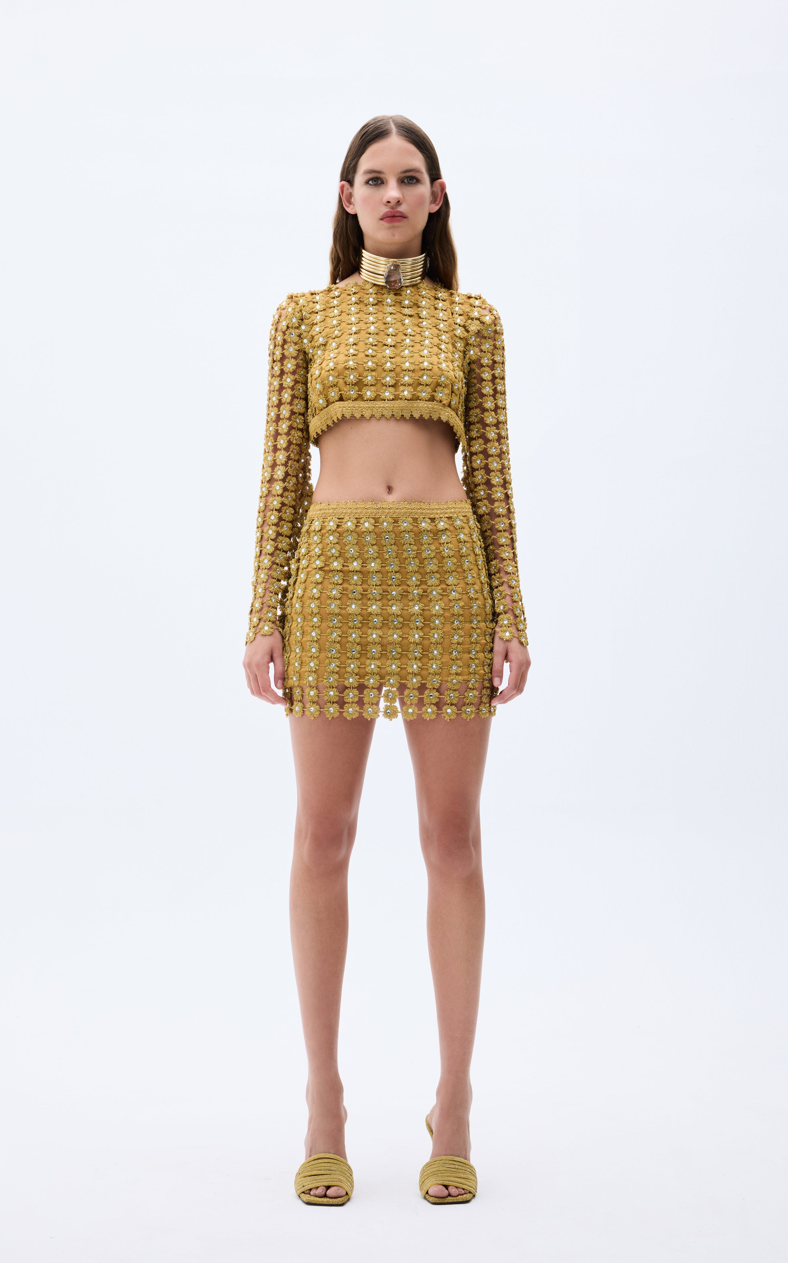 SS25-T-1013-gold-34 raisa_vanessa gold-flower-embroidered-crystal-detailed-crop-top-with-long-sleeves