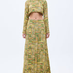 SS25-T-1014-printed-34 raisa_vanessa gold-beaded-printed-chiffon-crop-top-with-gold-chain-detail