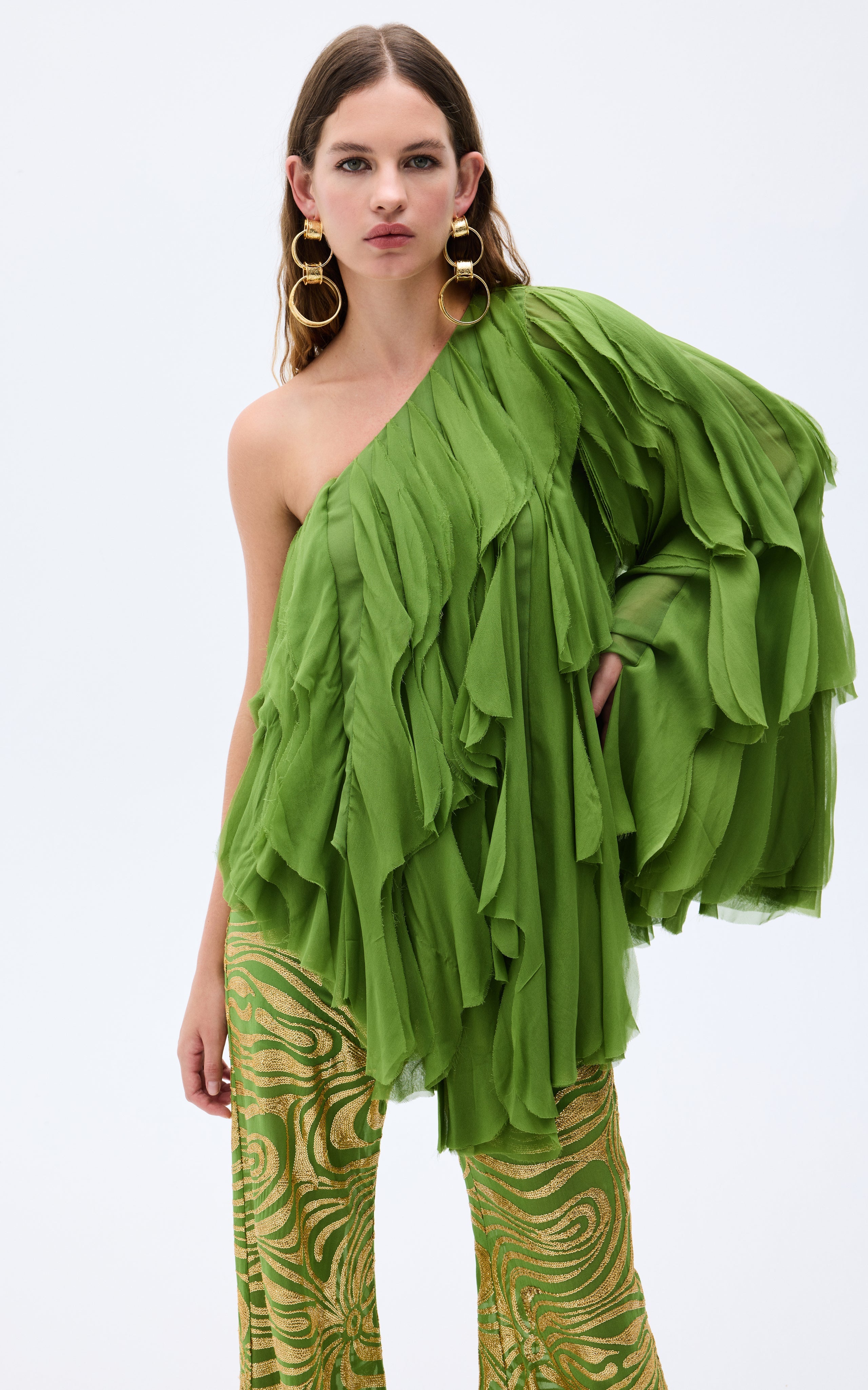 SS25-T-1017-green-38 raisa_vanessa one-shouldered-pistachio-green-top-with-laser-cut-chiffon-frills