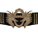 Black Silk Velvet Dragon Belt