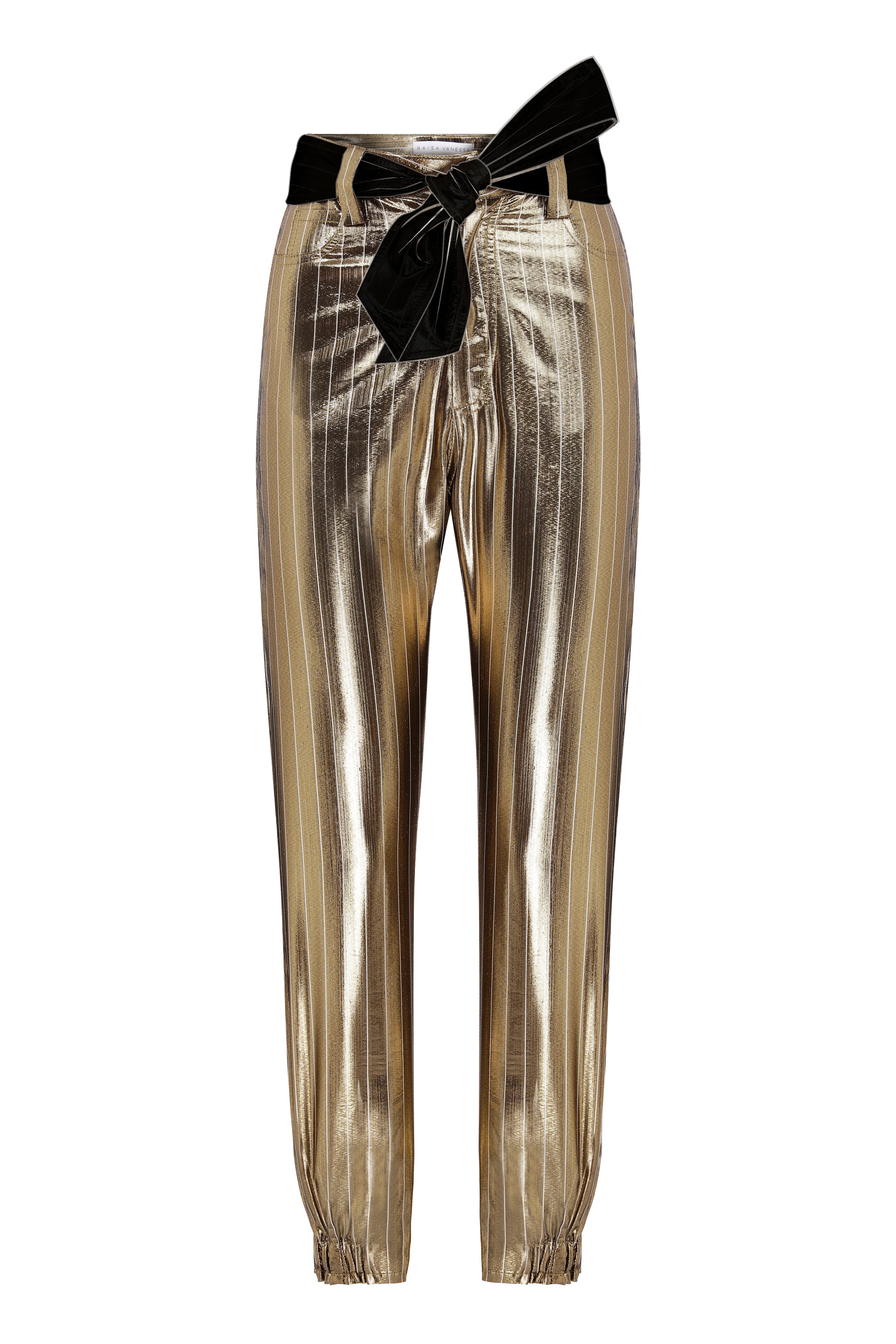 PF20-P-1052-Gold-36 raisa_vanessa jogger-pants-with-velvet-ribbon-belt