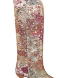 Low Heeled Ethnic Patterned Boots