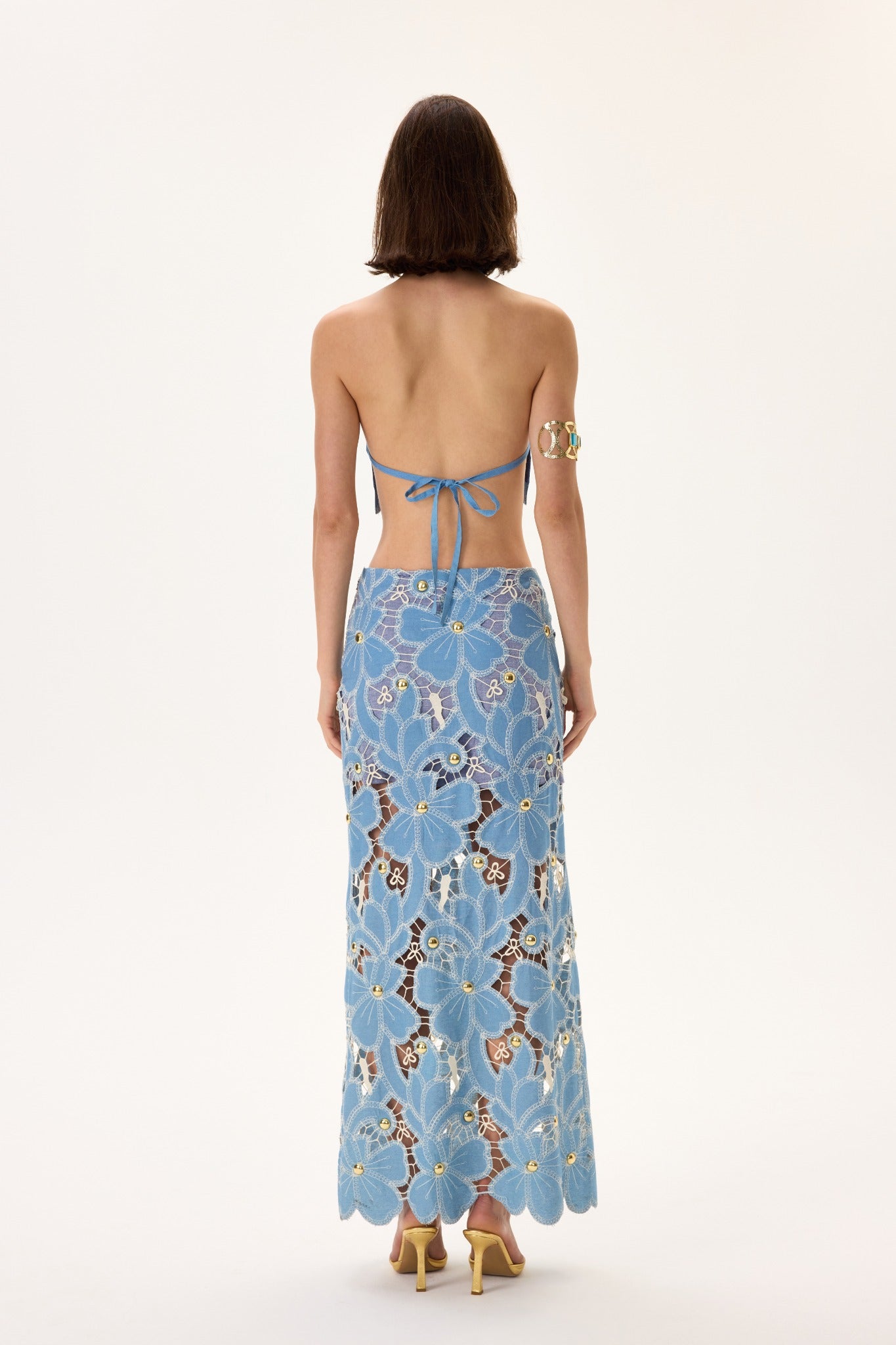 SS26-T-1001-38 raisa_vanessa denim-lace-mini-dress-with-gold-metal-centered-flower-embroidery-copy